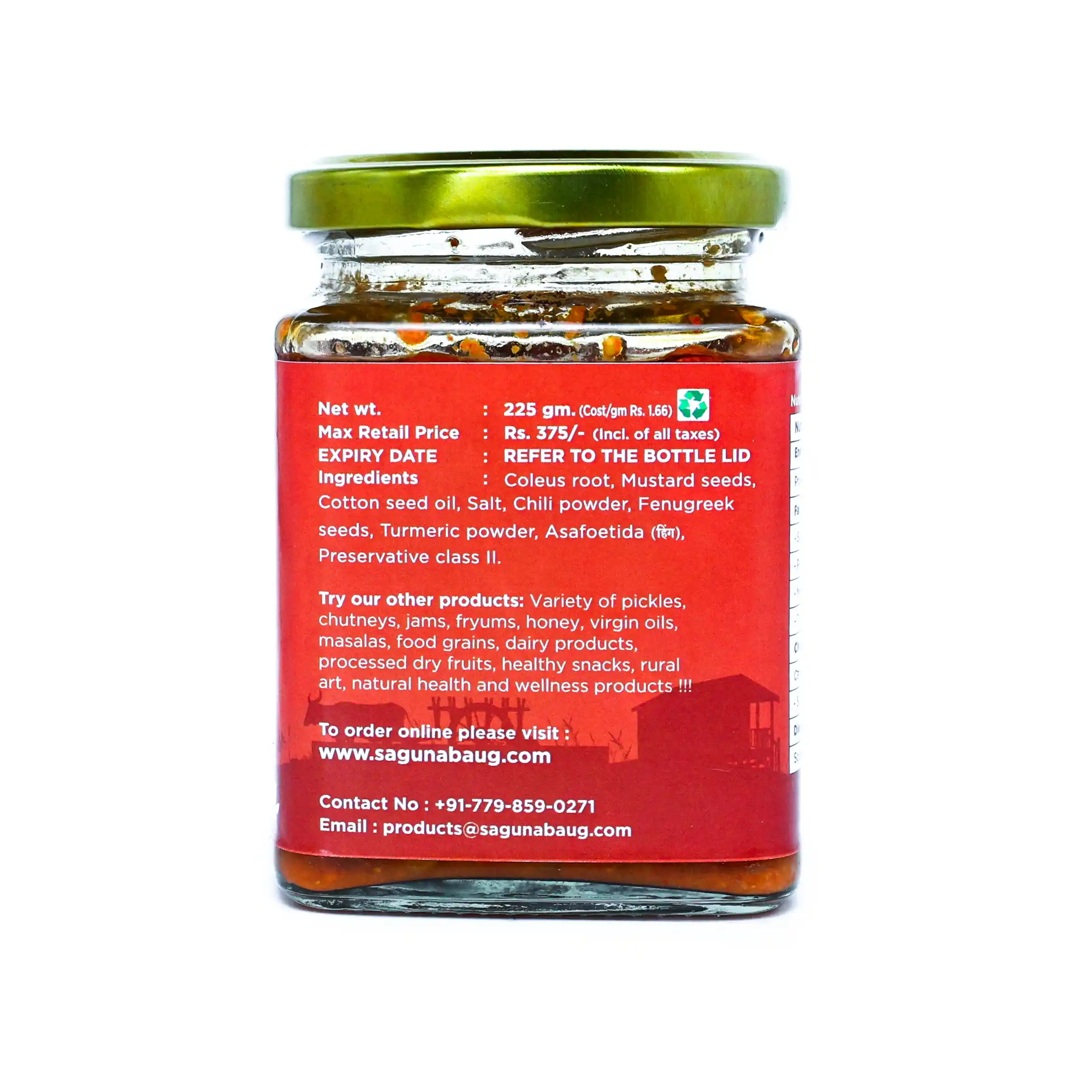 Coleus Roots Pickle (माईनमुळा लोणचे ) - 225 gm - Image 2