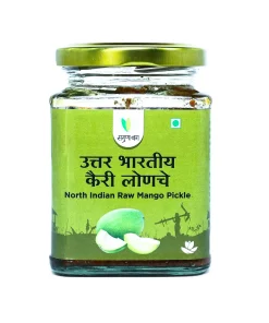 North Indian Raw Mango Pickle (उत्तर भारतीय कैरी लोणचे) - 225 gm