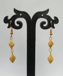 Alternative view of Bamboo Two Diamond Earrings