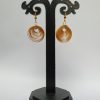Bamboo Peacock Eye Earrings #1