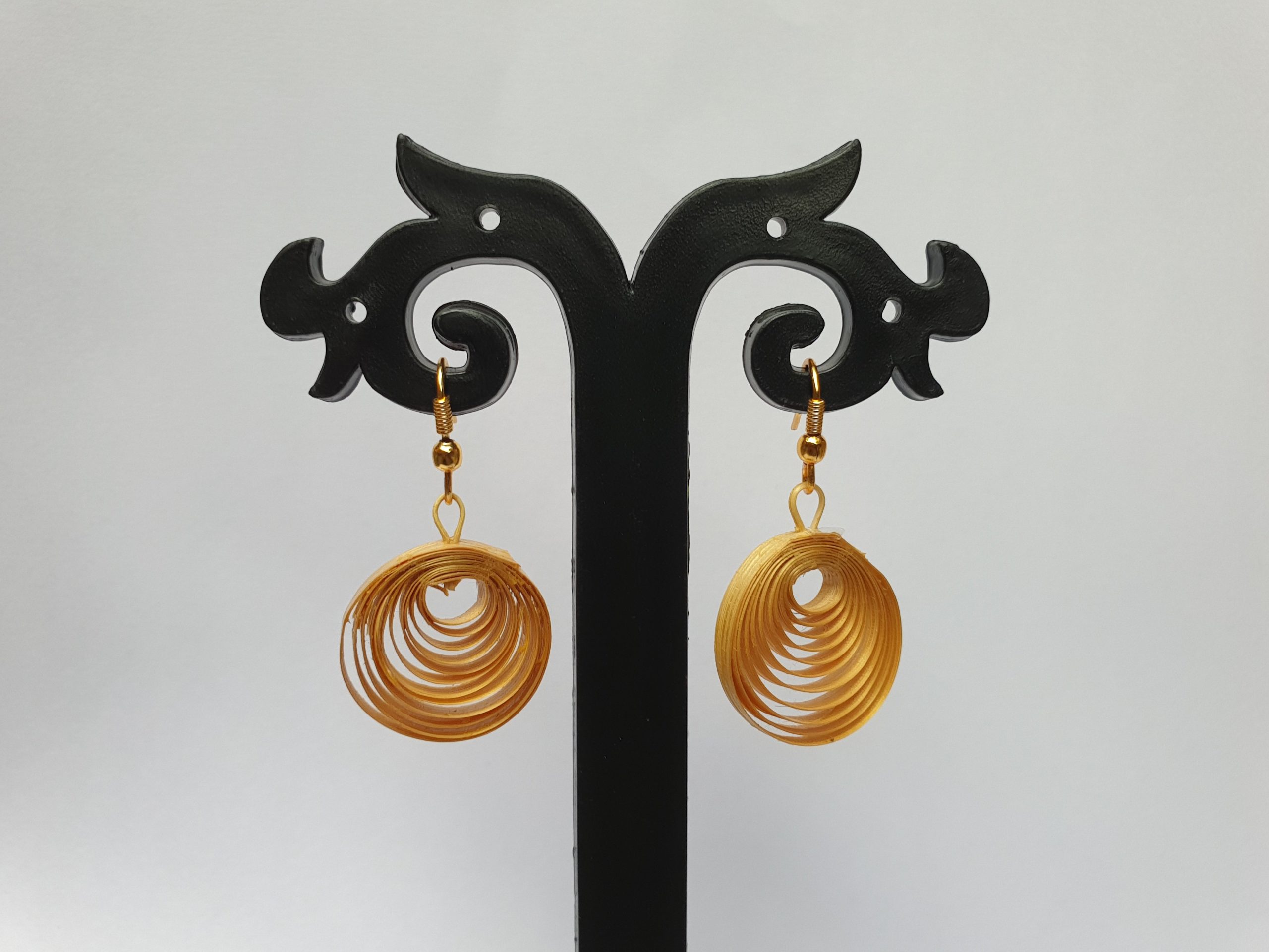 Bamboo Peacock Eye Earrings #1 - Image 2