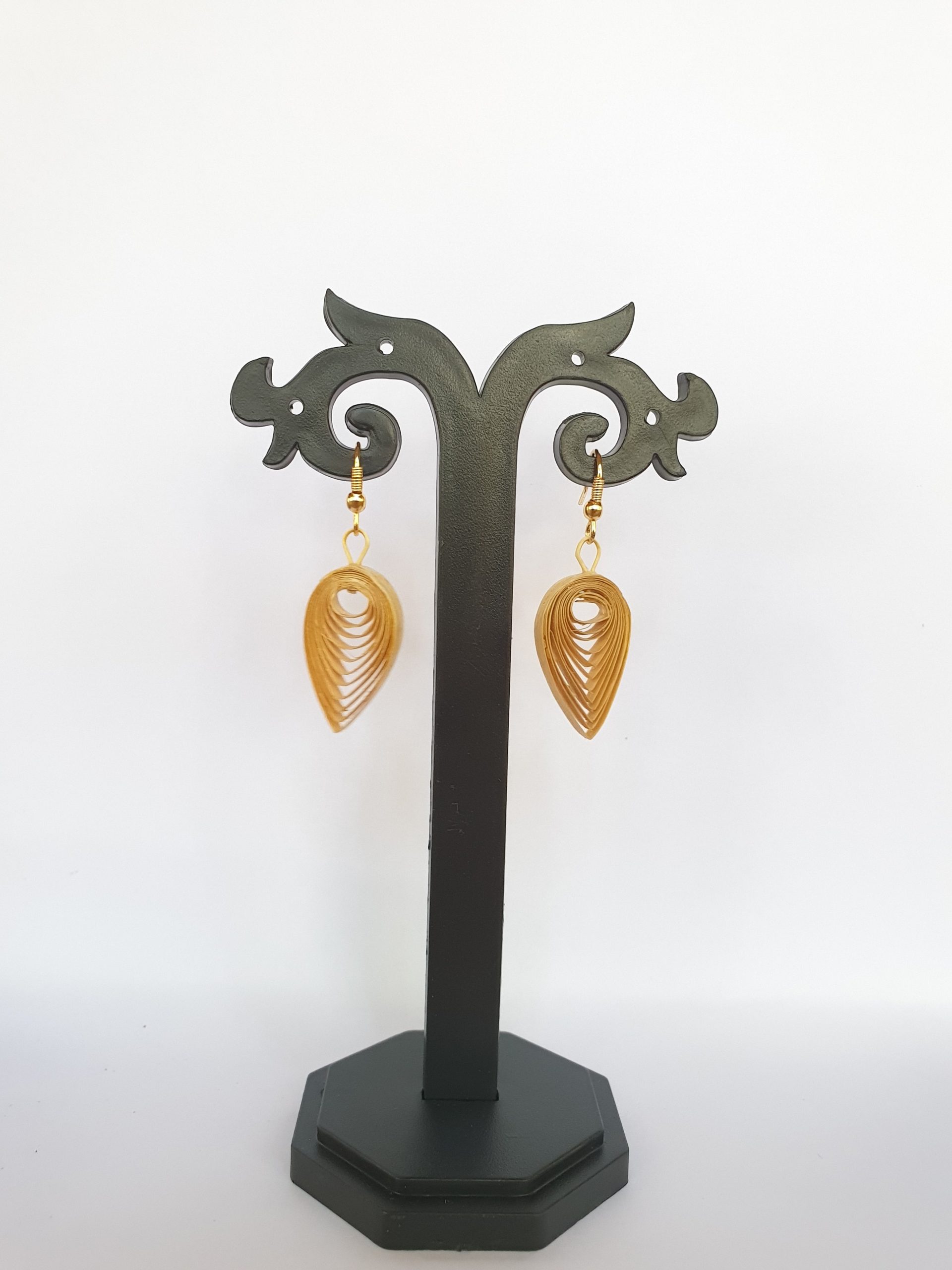 Bamboo Peacock Eye Earrings #2