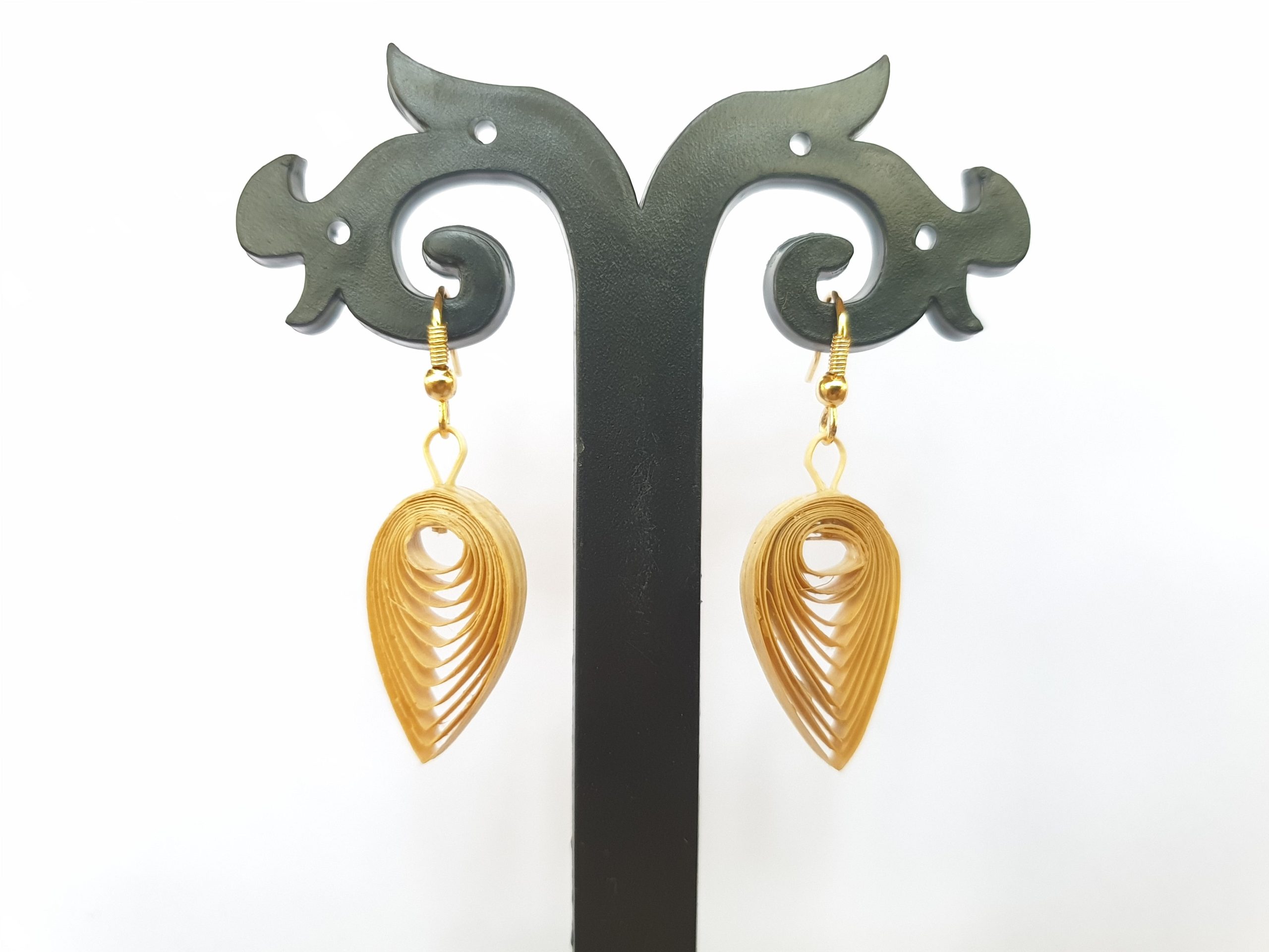 Bamboo Peacock Eye Earrings #2 - Image 2