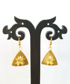 Alternative view of Bamboo Star Pyramid Earrings