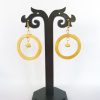 Bamboo Lanthern in Round Earrings