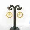 Bamboo Fish in Round Earrings