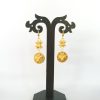 Bamboo Two Star N Round Earrings
