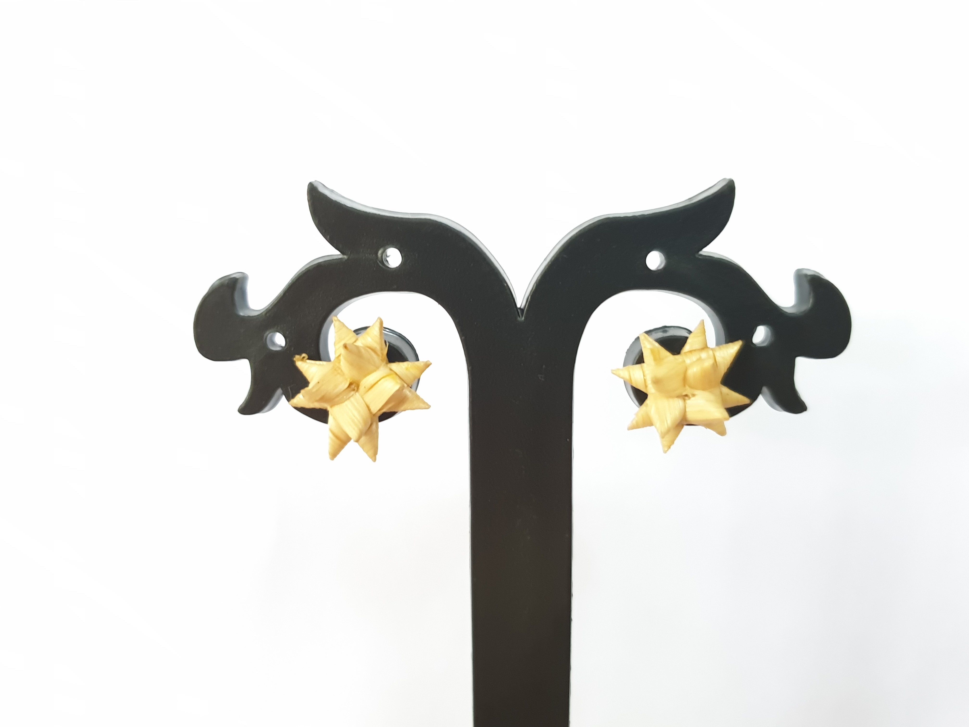 Bamboo Star Stud Earrings - Image 2