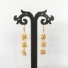 Bamboo Three Star Drop Earrings - Image 2