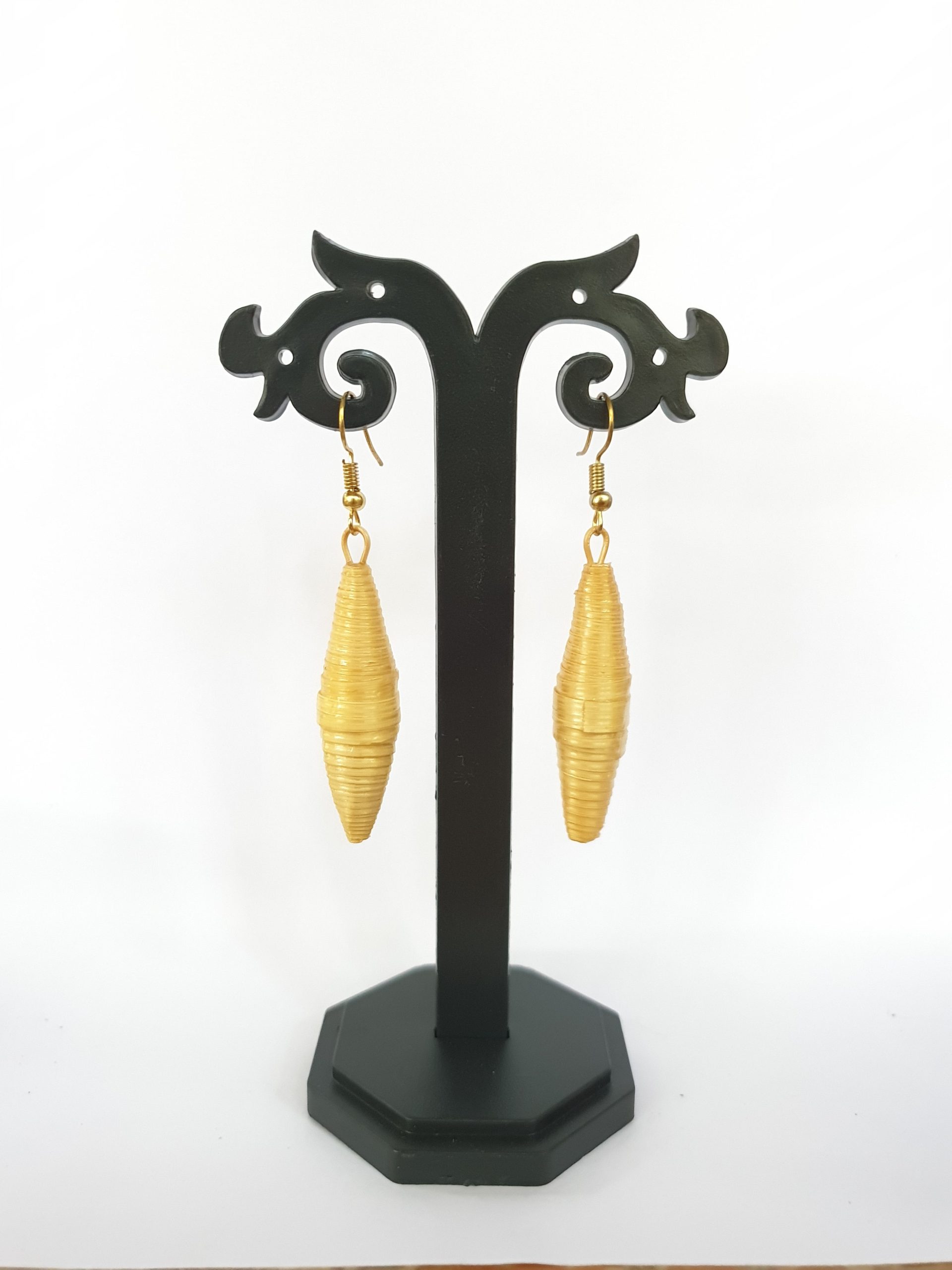 Bamboo Big Diamond Earrings