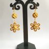 Bamboo Daisy Flower Earrings - Image 2