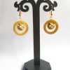 Bamboo Two Round N Star Earrings - Image 2