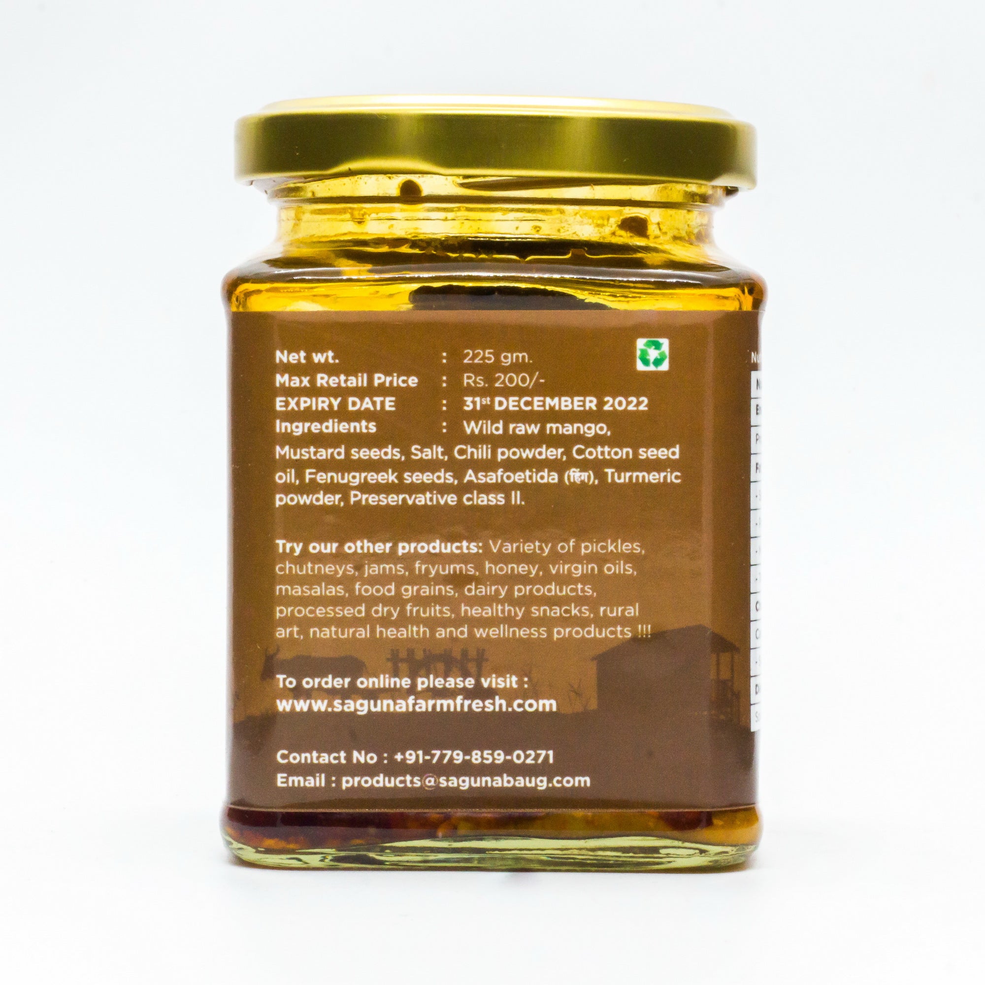 Wild Raw Mango Pickle (गावरान आंबा लोणचे) - 225gm - Image 4